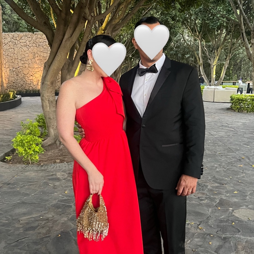 Stunning Red One-Shoulder Gown